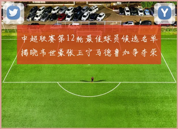 中超联赛第12轮最佳球员候选名单揭晓韦世豪张玉宁马德鲁加争夺荣誉